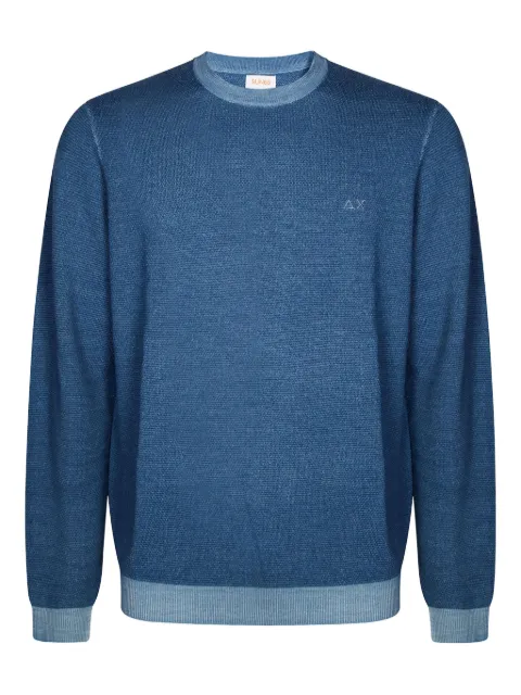 Sun68 logo-embroidered sweater Blue K45128