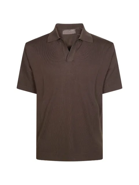 Filippo De Laurentiis V-neck short-sleeve T-shirt Brown PL0MCSKCR14R