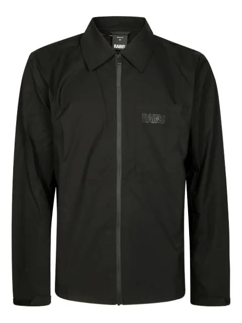 Rains logo-detail shirt jacket Black RA19730