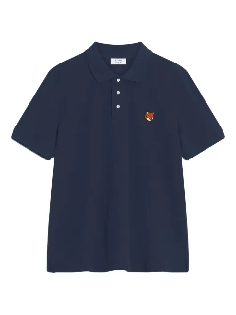 Maison Kitsuné Fox Head polo shirt Blue PM00209KP0002