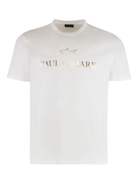 Paul & Shark logo-print jersey T-shirt White 99311007