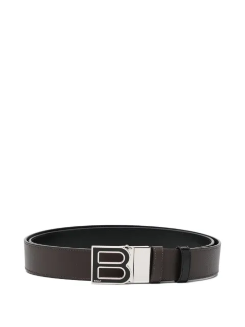 Bally B-logo leather belt Brown MBB04WVT807