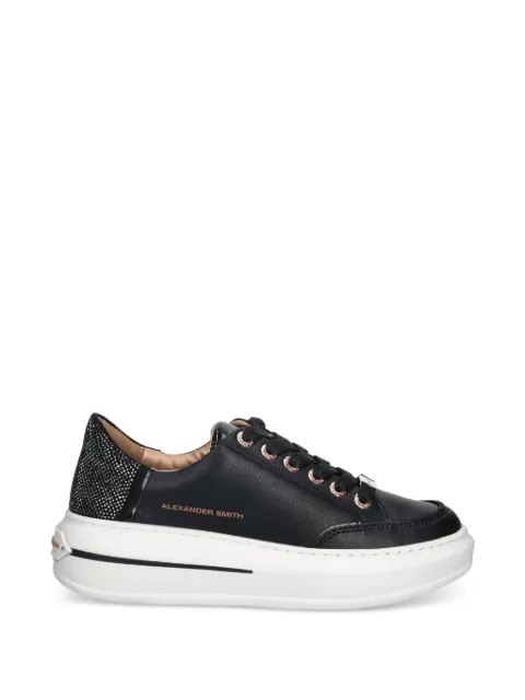 Alexander Smith Lancaster appliqué lace-up sneakers Black ASBCLSW1912