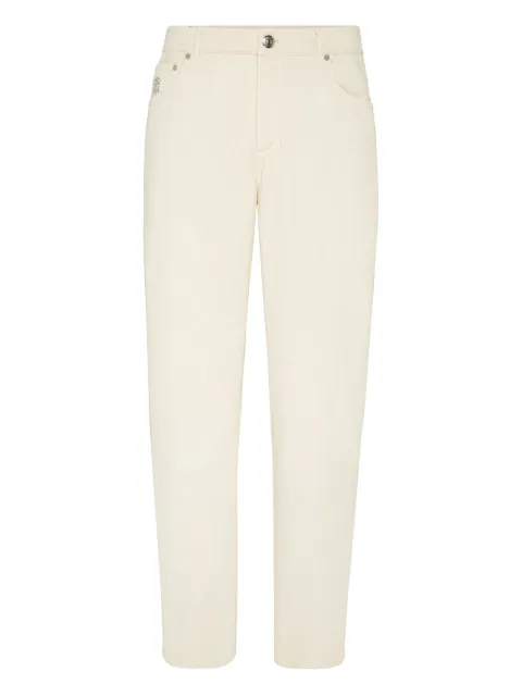 Brunello Cucinelli garment-dyed trousers Neutrals M279UF1010C5797