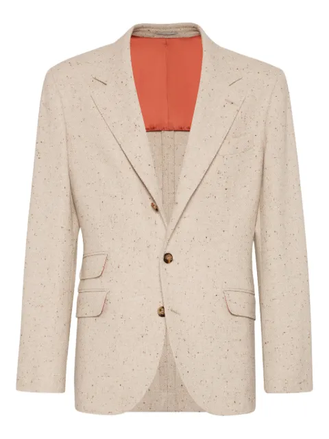 Brunello Cucinelli notched-lapels blazer Neutrals MV4297BWDC005