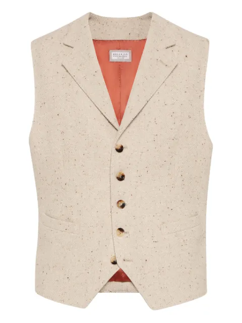 Brunello Cucinelli button-fastening waistcoat Neutrals MV4291987C005
