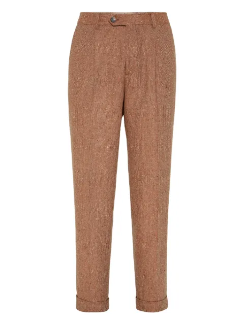 Brunello Cucinelli button-fastening trousers Brown MV417L00HC1031