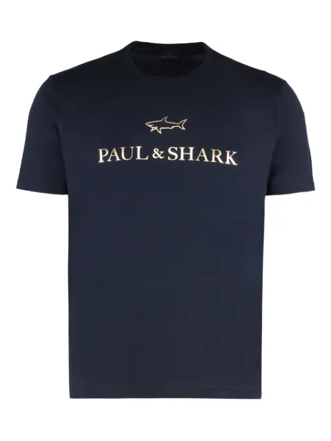Paul & Shark logo-print T-shirt Blue 99311007