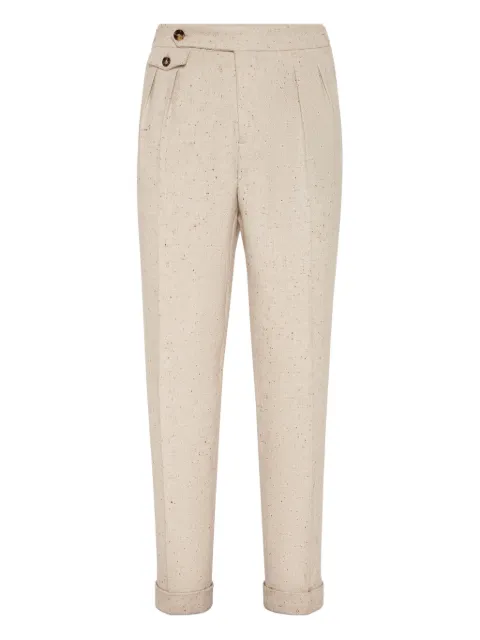 Brunello Cucinelli pressed-crease trousers Neutrals MV429L00MC005