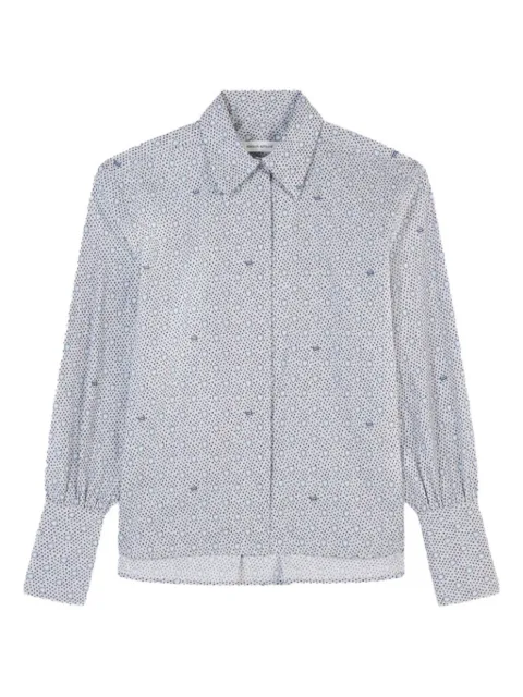 Maison Kitsuné foulard-print Shirt White LW00405WC4029
