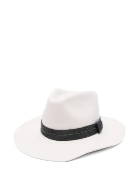 Brunello Cucinelli monili-band hat White MCAP90033CMV22