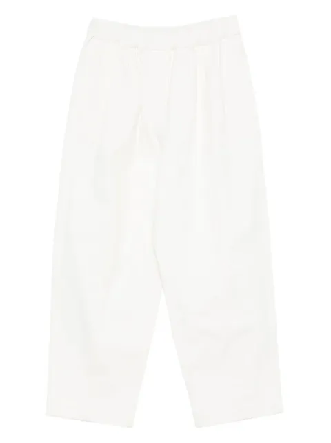 Tela pleat-detail trousers White 140261010526