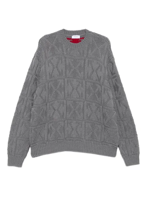 Off-White patterned sweater Grey OMHE20PF25KNI0010929