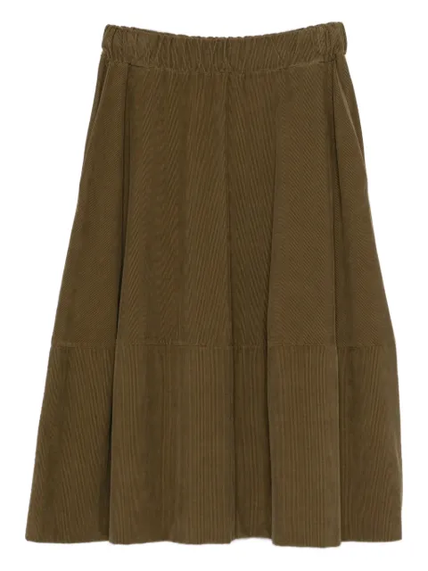 Labo Art corduroy elasticated-waist skirt Green SARCAGONNAGEA
