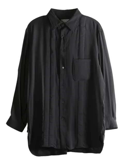 Yohji Yamamoto quilted shirt Black HLB12215