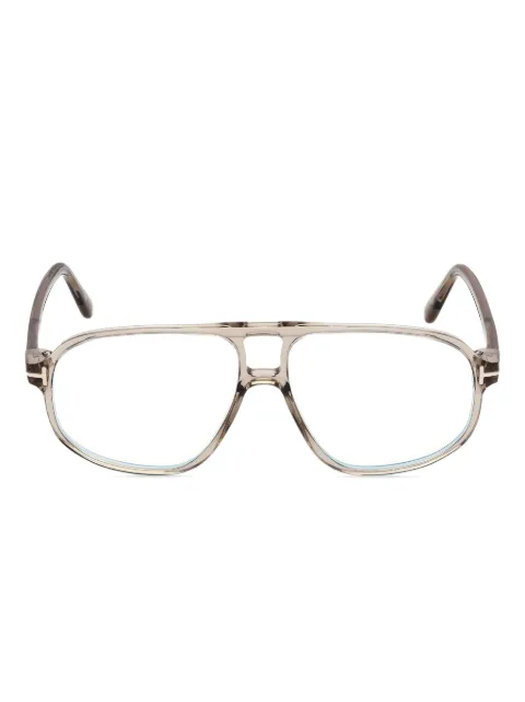 TOM FORD Eyewear browline-frame glasses Grey FT6082B