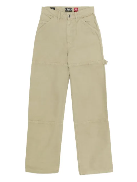 Superdry logo-patch trousers Green W7010910A