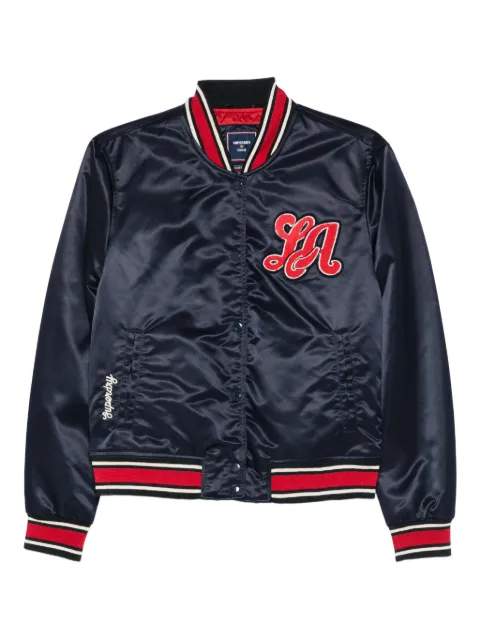 Superdry logo-appliquéd bomber jacket Blue W5011453A