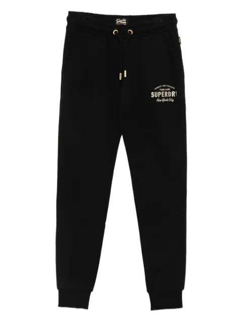 Superdry logo-embroidered track pants Black W7010950A