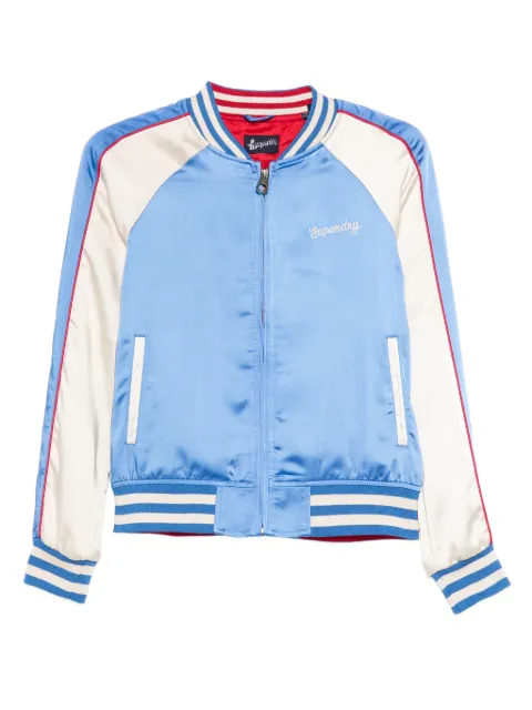 Superdry striped bomber jacket Blue W5011452A