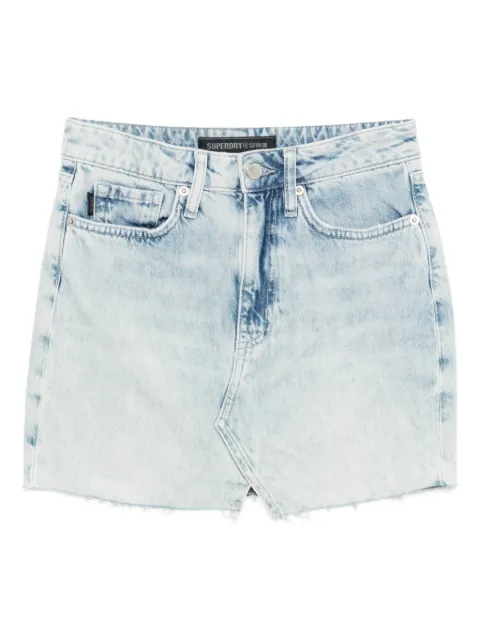 Superdry frayed-hem skirt Blue W7210246A
