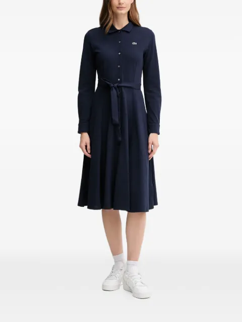 Lacoste button belted midi dress Blue EF5299