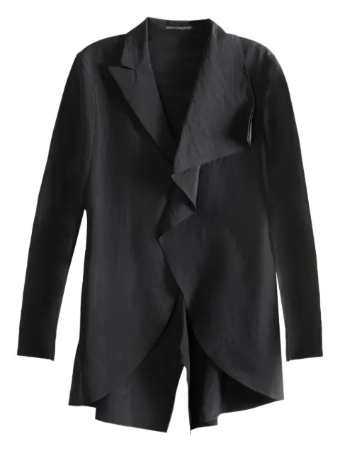 Yohji Yamamoto ruffled-detail jacket Black FLJ63600