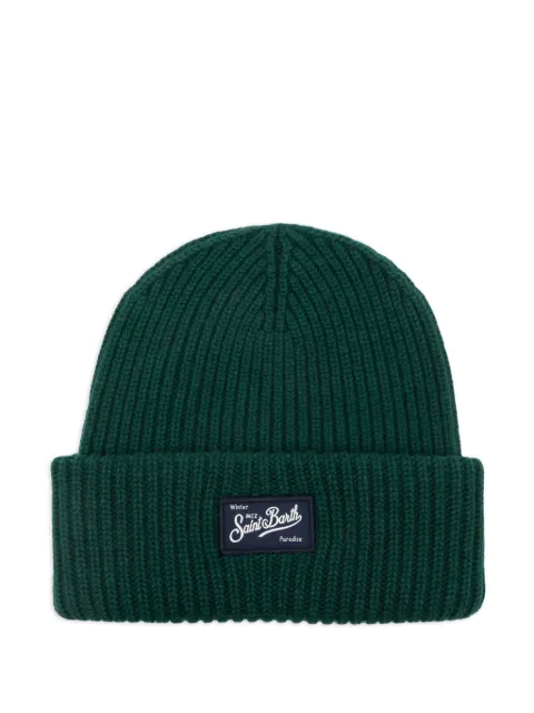 MC2 Saint Barth logo-appliqué ribbed beanie Green BRR000202305I
