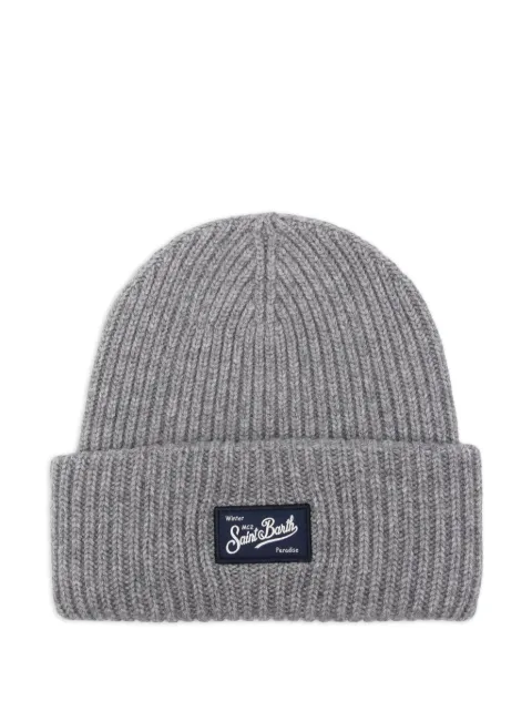 MC2 Saint Barth logo-appliqué ribbed beanie Grey BRR000203360I