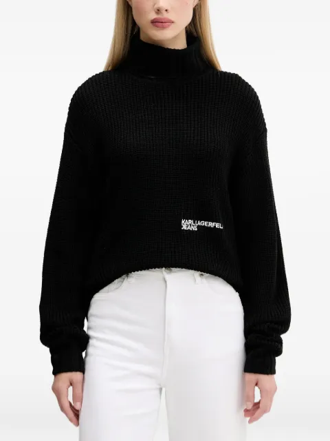 Karl Lagerfeld Jeans roll-neck logo sweater Black A4W18020999