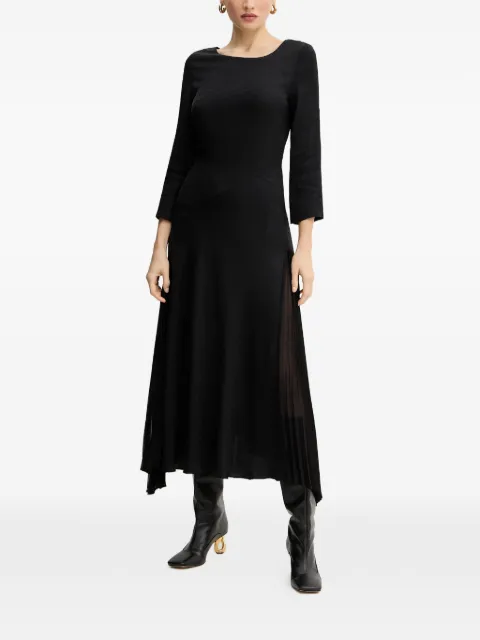 Karl Lagerfeld pleated midi dress Black A4W130372ET