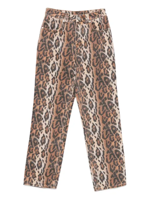 House of Sunny animal-print jeans Brown VOL2621