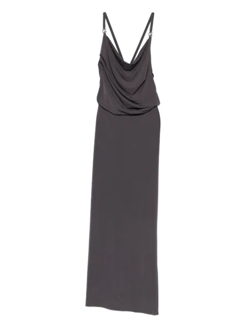 Coperni draped gown dress Brown COPR205F5022