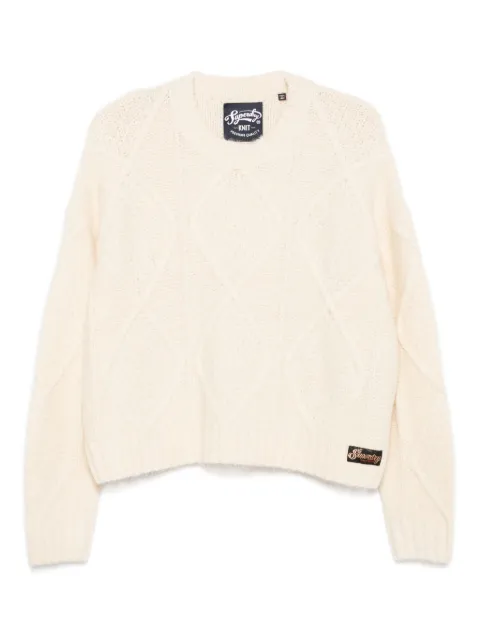 Superdry diamond-knit sweater Neutrals W6110498A