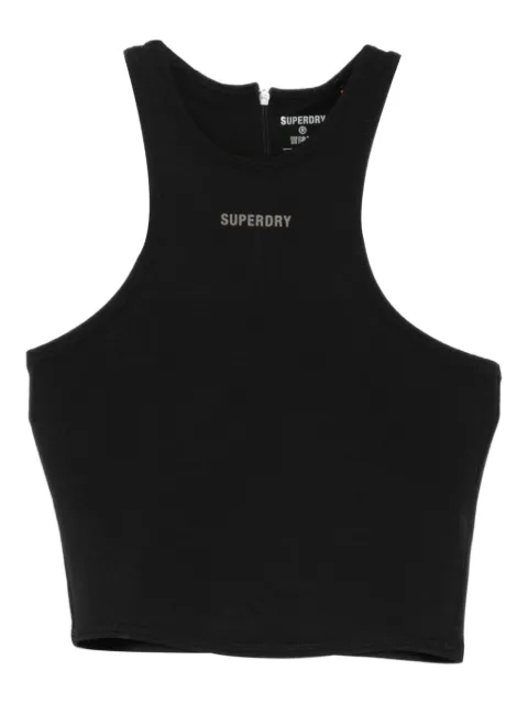 Superdry logo-print tank top Black W6011543A