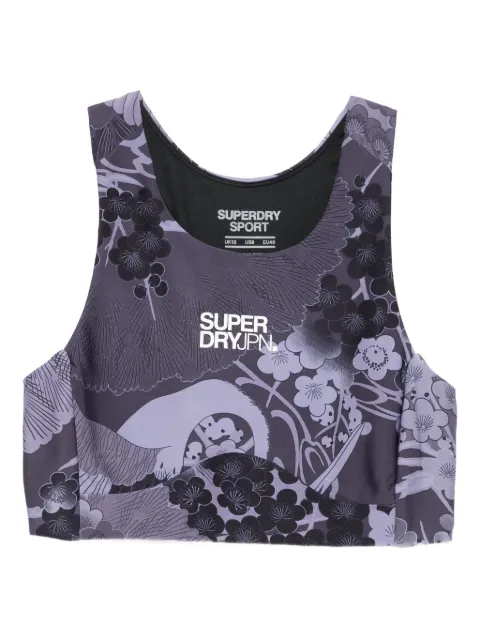 Superdry floral-print sports bra Grey WS311591A