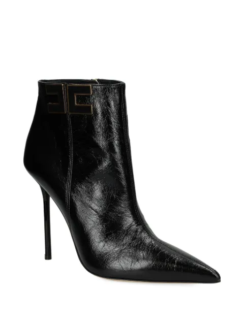 Elisabetta Franchi logo-plaque heeled boots Black SA91B57E2