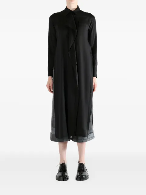 Yohji Yamamoto ruffled dress Black FLD68200