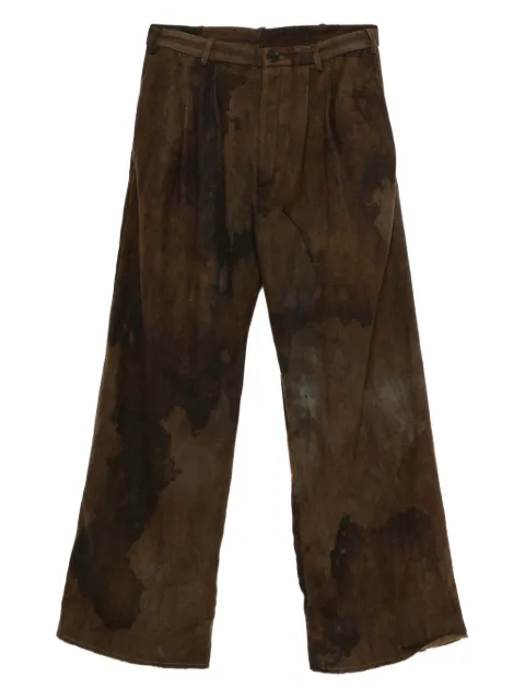 K'ANG pleated trousers Green MP019DARKGREY