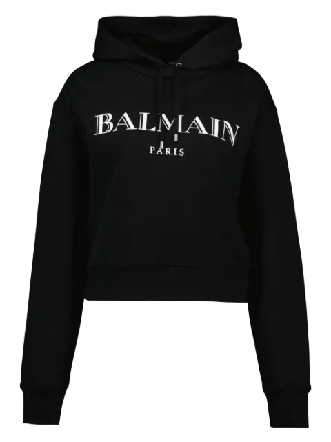 Balmain logo-print hoodie Black FF2JR030BD28EAB