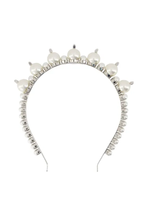Simone Rocha crystal pearl tiara hairband Silver HB440906PEARLCRYSTALPEARLCRYSTAL