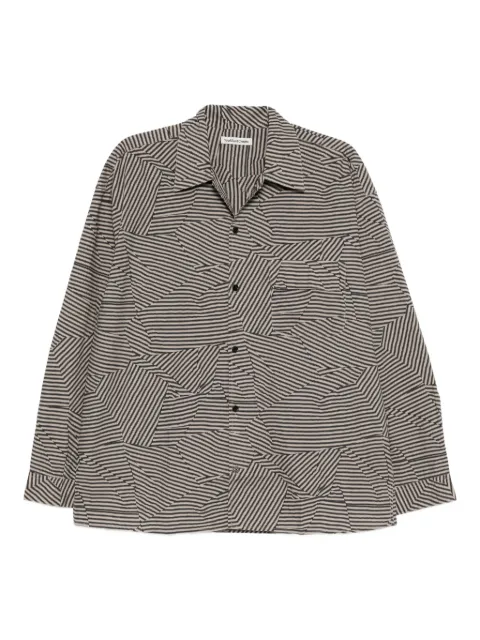 YMC striped wray shirt Black P2ZAN