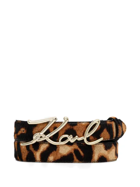 Karl Lagerfeld K/Signature logo belt Brown A4W330242EJ