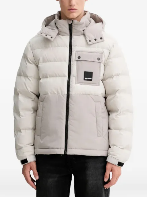 Karl Lagerfeld Jeans Utility hooded patch-pocket jacket Neutrals A4M15029