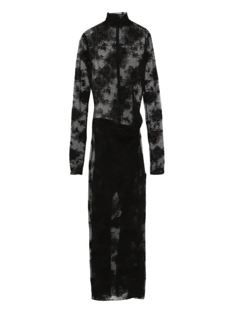 THE ANDAMANE lace long-sleeve dress Black TM180114ATJC082