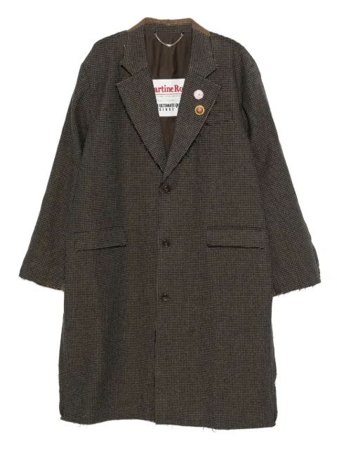 Martine Rose check-pattern coat Brown 757WT14700