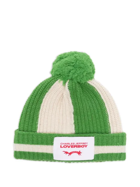 Charles Jeffrey Loverboy Pompom beanie hat Green 052130902