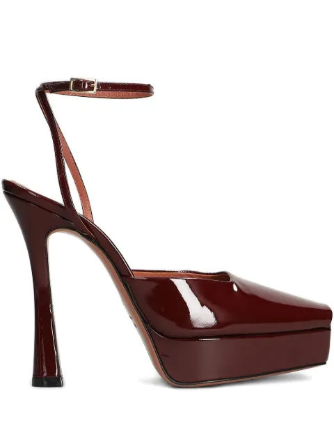 Castagna 120mm Vicky platform ankle-strap pumps Red VICKY