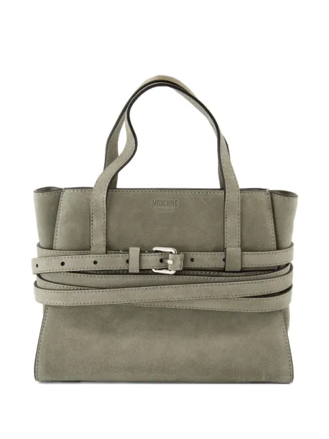 Moschino Tie Me belt-detail tote bag Green MC4011PP1NOF0