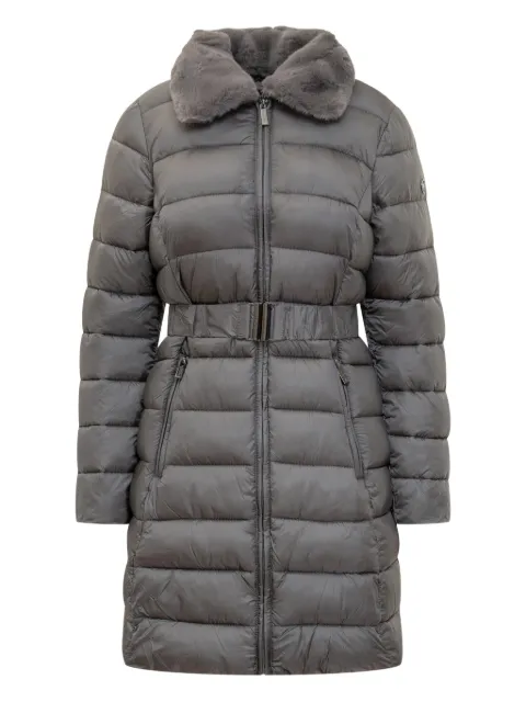 Michael Michael Kors fur trim longline jacket Grey 77B6597M42